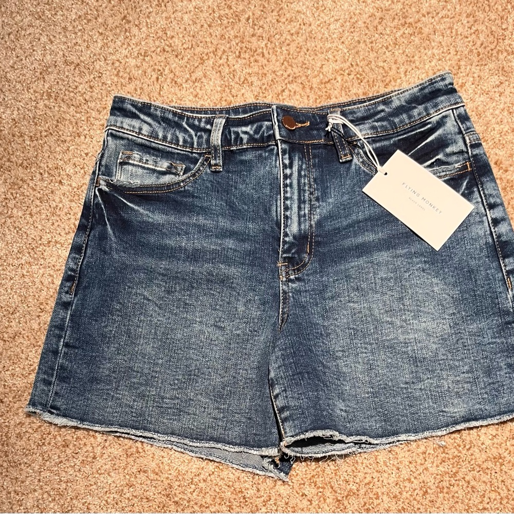 Flying Monkey Blue Jean Shorts Classic Cut-Off Style